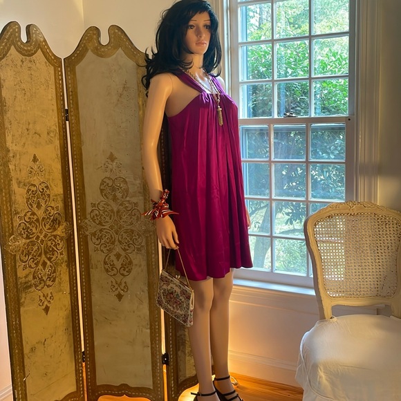 100% silk “Banana Republic “ vintage dress in SIZE M. - Picture 5 of 16